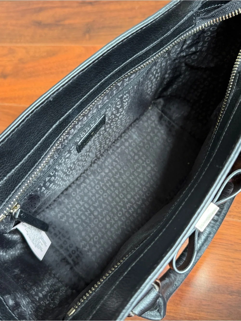 kate spade Black Leather Bow Satchel Handbag